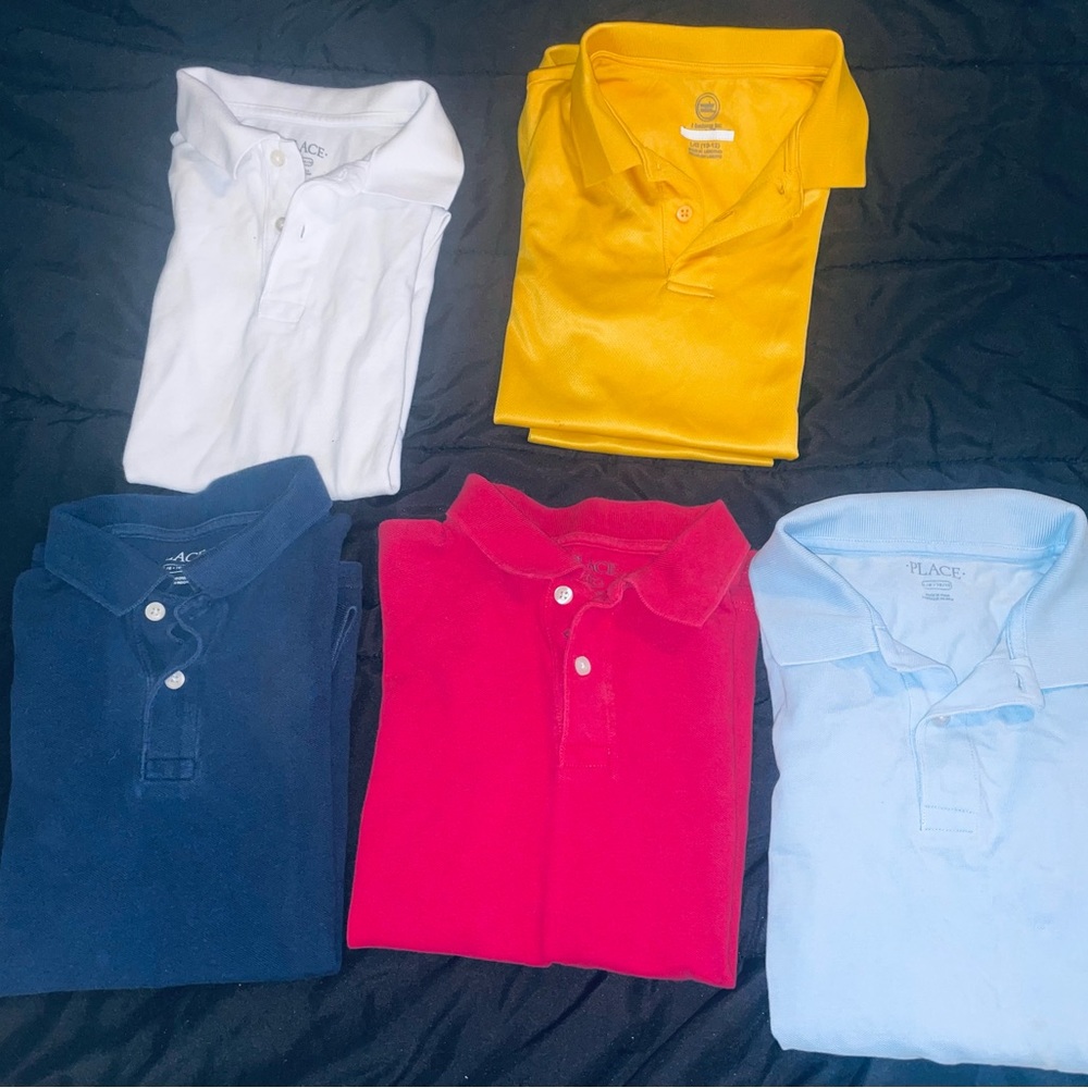 Boys short sleeve polo bundle of 5